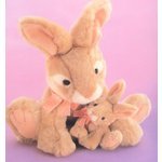 Apricot Mama Bunny and Baby Buny