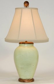 Soft Green Pottery Table Lamp