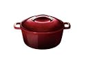KitchenAid 4-1/2-Quart Cast-Iron Round Casserole, Garnet