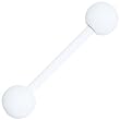 White Barbell Tongue Ring