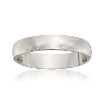 Women's 4mm 14kt White Gold Wedding Ring