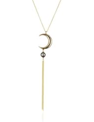 Low Luv by Erin Wasson 14k Yellow Gold Plated Crescent Pendant Necklace