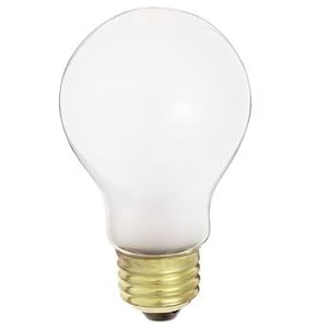 Satco S3950 25A19 25-Watts A19 Medium Base, Frosted Incandescent Light Bulb, 2-Pack by Satco