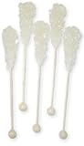 Rock Candy Swizzle Sticks - White (Natural)-Box of 72 sticks