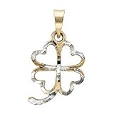 14kt. Two Tone, 4 Leaf Clover Charm