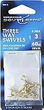 South Bend Fishing Lures Brass 3 Way Swivels Size 3