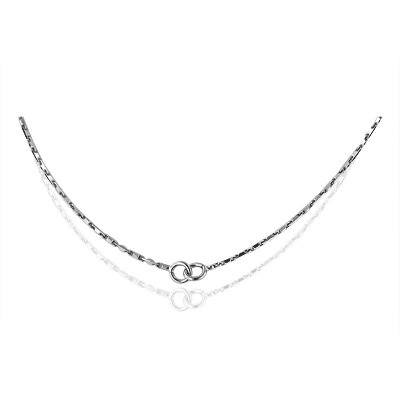 Sterling Silver Long Box Link 16 Necklace