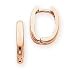 14k Rose Gold Oval Hinged Hoop Earrings