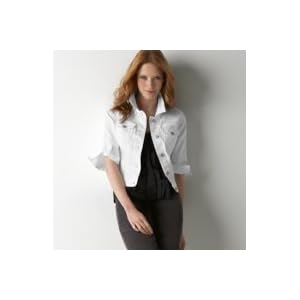 Buy Ann Taylor Loft Ladies White Petite White Denim Jacket by Ann Taylor LOFT