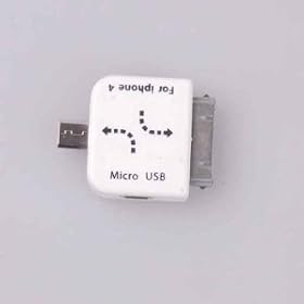 Neewer Dual Mini USB Female to Micro USB Male iPhone/iPod Dock Connector Adapter