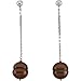 14 Karat White Gold Chocolate Pearl Dangle title=