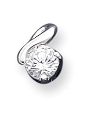 Sterling Silver CZ Pendant w/Chain
