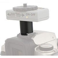 CameraBright HS1 Hot Shoe Adapter Mounts all Models to a Cameras Accessory Shoe.
