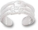 Kansas Jayhawks Solid Sterling Silver Jayhawk Toe Ring