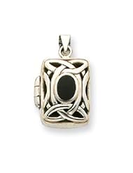 Sterling Silver Onyx Locket