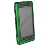 Rubberized Snap on Cover Faceplate Green for Motorola Droid 2, Droid Global, a955