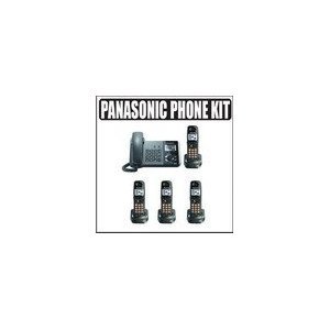 Panasonic KX-TG9391T DECT 6.0 2-Line Black Corded Cordless Phone System With 4 Handsets