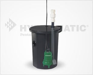 Hydromatic 224 Sewage Package Basin System, Assembled, Featuring SKV50AW1 Sumbersible Sewage Ejector Pump, 2