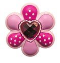 21IHRnwFGML._SL160_ Jibbitz Crocs Shoe Charms Assorted - licensed and unlicensed Many styles to choose from!, Heart Pink Flower Dot