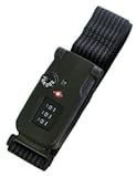TSA 3桁ダイヤルロックベルト ミニ 黒ストライプ
