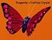 3 Burgundy Butterfly Cake Embellishment With Fuchsia Swarovski Crystals