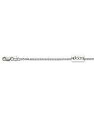 14K White Gold 1.5mm wide Diamond Cut Cable Link Chain with Lobster Clasp