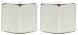 Stoneware Pottery Distressed Blue and White Cube Salt and Pepper Shakers 2.25"D 4 Sets of 2