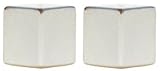 Stoneware Pottery Distressed Blue and White Cube Salt and Pepper Shakers 2.25"D 4 Sets of 2