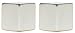Stoneware Pottery Distressed Blue and White Cube Salt and Pepper Shakers 2.25"D 4 Sets of 2