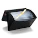 Smead Frequency Embossed Poly Expanding File, 13-Pocket, Letter Size, Blue/Black (SMD70863)