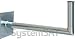 550mm Satellite Wall Mount Bracket Galvanised Steel 55cm + B