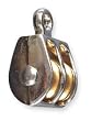 Battalion 1RCJ7 Fixed Eye Double Pulley, Chrome