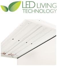 LED Living Technology C24D4L40 LED Retrofit Kit for 2X4 4-Lamp Fluorescent Troffer Claris 60W 0-10V Dimmable Control - 4000K