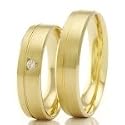 Eheringe Trauringe Gold 585 Gelbgold mit Brillant (Paarpreis)