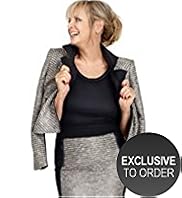 Twiggy for M&S Woman Sparkle Tweed Biker Jacket