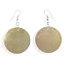 Large Round Shell French Wire Earrings