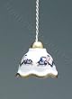 Miniature Kahlert Porcelaine Blue Royale Dollhouse Hanging Lamp