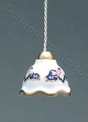 Miniature Kahlert Porcelaine Blue Royale Dollhouse Hanging Lamp