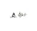 5x5x5MM TRIANGLE CZ STERLING SILVER STUD EARRINGS - .925