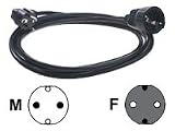 Bachmann 341.186 Schuko-Verl&auml;ngerung 5,0 m schwarz