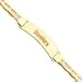 14K Pittsburgh Steelers Med Pol Name Id Bracelet W/Anchor Link - NF1655-8