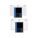 Euro Case Bound Notebook, 100 sheets, Black/Blue, 9 1/2 x 6 5/8 (MEA06802)