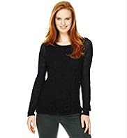 Floral Lace Front Jumper with Linen