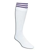 Three-Stripe Socks (White/Purple)