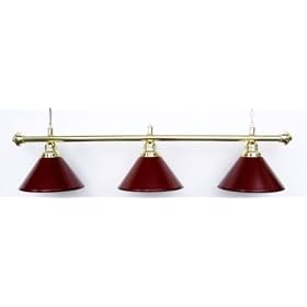 61 Metal Pool Table Light Billiard Lamp Brass - Burgundy