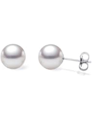 PremiumPearl Collection Quality White Freshwater Pearl Stud Earrings