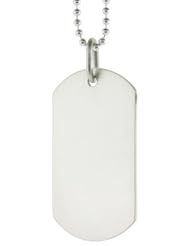 Sterling Silver Dog Tag 1 ½ inch Mid Size