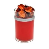 Red flower italian blood orange candle and scented petals