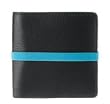 Marc By Marc Jacobs Pebble Leather Elastic Billfold Wallet Black Blue