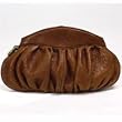 LINEA PELLE Gillian Clutch in Cognac